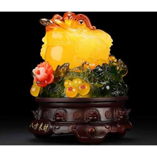 ANTIQUE RESIN GOLD ENAMEL ORNAMENTS LIVING ROOM OFFICE SHOWCASE DECORATION HOME LUCKY CRAFTS