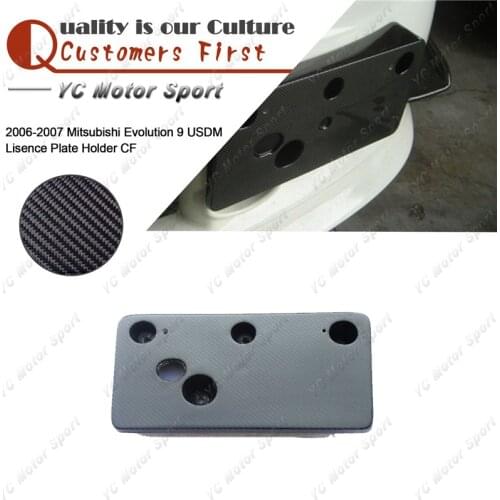 Car Accessories Carbon Fiber License Plate Fit For 2006-2007 Mitsubishi Evolution 9 USDM License Plate Holder