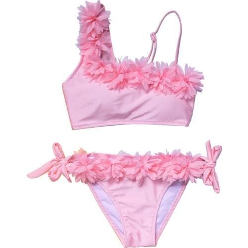 Toddler Kids Baby Girls Floral Two Piece Bikini Swimwear Swimsuit Beachwear Bikini Baby Girl Kids Swimwear For Girls Bimba