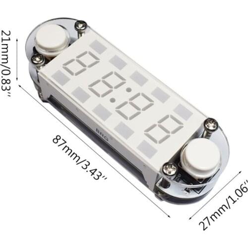DIY Digital Tube LED Alarm Clock Kit Multifunction Date Countdown Time Temperature 12/24h C/F Display 69HF