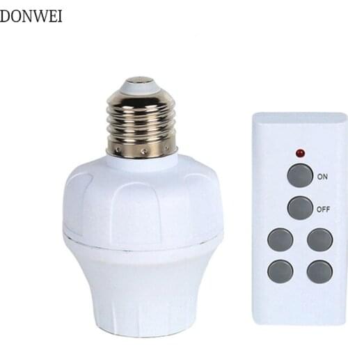 DONWEI Remote Control Bulb Holder Wireless Lamp Kit Cap Switch for Lamps Bulb E27 Socket Lights Indoor Outdoor light Base