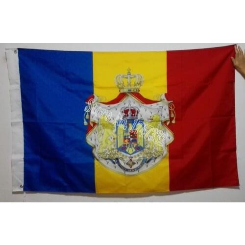 Kingdom of Romania Flag hot sell goods 3X5FT 150X90CM Banner brass metal holes KR01
