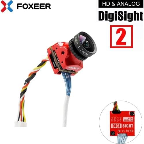 Foxeer Digisight 2 Nano 720P Digital 1000TVL Analog Switchable 4ms Latency Super WDR 1/3" CMOS Camera for FPV Racing Drones