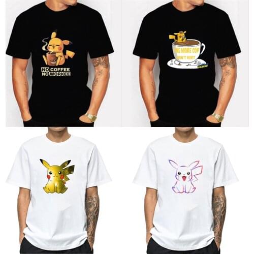 Women Men NO COFFEE NO WORKEE Printed T-shirts Boys Tops Tee Girls T Shirt Short Sleeve Teens Black T Shirt