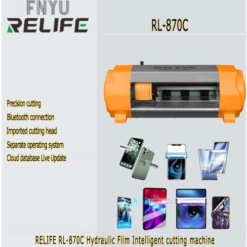 Hydraulic Film Intelligent Cutting Machine Intelligent Precision RELIFE RL-870C For Mobile Phone watch AirPods camera IPad etc