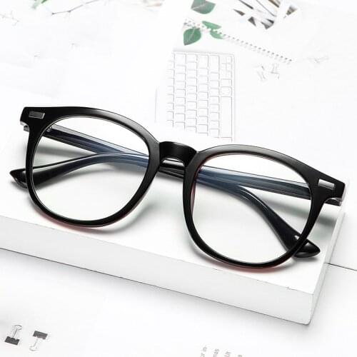 Classic Women New Anti-blue Light Eyeglasses Fashion Vintage Square Plastic Myopia Glasses Men Computer Optical Eye Glasses