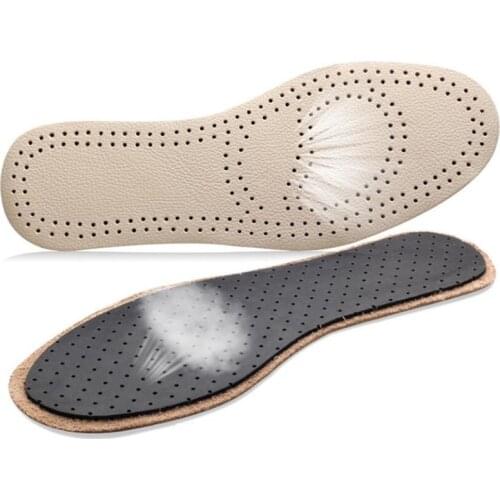 Comfortable Leather Insole, Breathable And Sweat Absorbing Soft Cushion, Shock Absorption, Deodorization, Cool Shoe Pads Insert