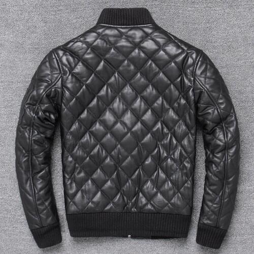 Winter Streetwear Autumn 200% Real Leather Jacket Men Moto Biker Natural Sheepskin Coat Mens Genuine Leather Jackets 229999