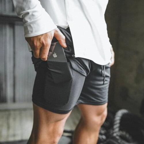 Mans Shorts Hot-Selling Camouflage Soild Double layer Sweatpants Breathable Fitness Shorts Jogger Casual Loose Elastic M-3XL