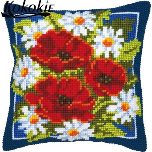 Handicraft embroidery yarn knitting cross stitch craft kits for adults 3d mat sets flowers embroider needlework kits