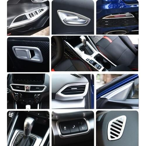 Silver ABS item for HYUNDAI LA FESTA 2019 Glass lifting Gear shift Panel frame Cup trough Outlet Decorative frame