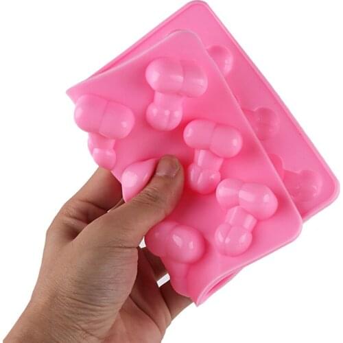 3D Silicone Mold Sexy Penis Cake Mold Dick Ice Cube Tray Soap Candle Molds Sugar Craft Chocolate Moulds Bake Ware Kitchen Tools