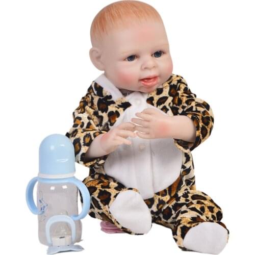 Full body silicone reborn baby doll toy 42cm bebe reborn menino children gift newborn baby dolls water proof can bathe