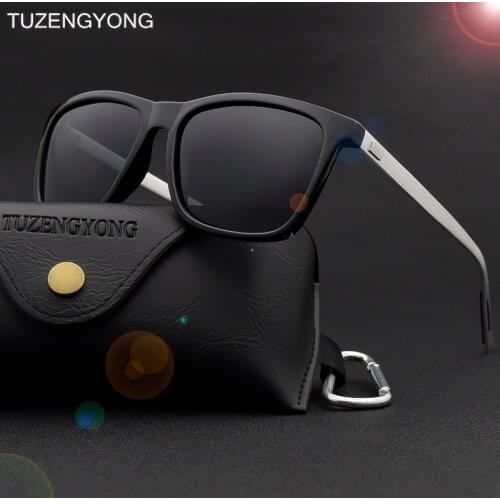TUZENGYONG Brand Unisex Retro Aluminum+TR90 Sunglasses Polarized Vintage Eyewear Accessories Sun Glasses For Men/Women T6108