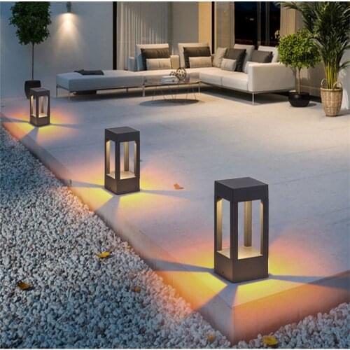 Modern Outdoor Garden Lawn Lamp Waterproof Aluminum square Villa Courtyard Patio Pathway Landscape Lawn Lights