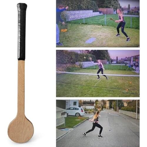 Tennis Pointer Wooden Tennis Spoon Tennis Racket Accurately Hit Practice Improve Spot Responsiveness Practice