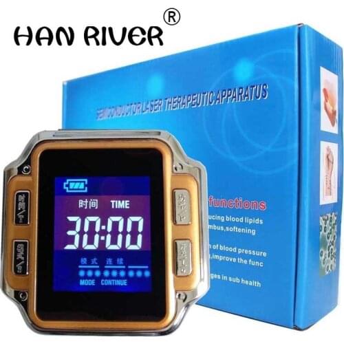 TV 650nm Therapy massage Wrist Diode watch Semiconductor Diabetes sinusitis Therapeutic apparatus
