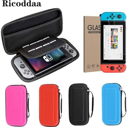 For Nintend Switch Protective Hard Case Travel Carrying Storage Bag Holder Console EVA Handbag For NS Premium Tempered Glass