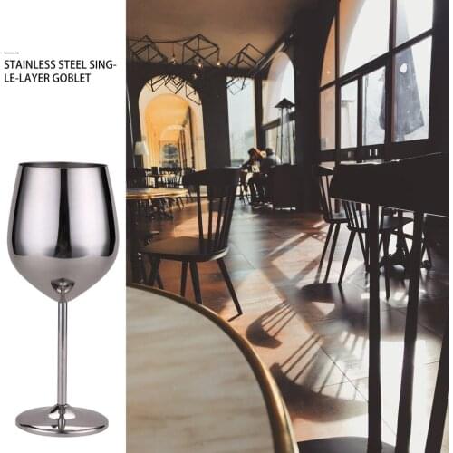 1 PC 500ML Glasses 304 Stainless Steel Red Wine Goblets Food Grade Juice Drink Goblet Shatterproof Party Barware Kitchen Tools
