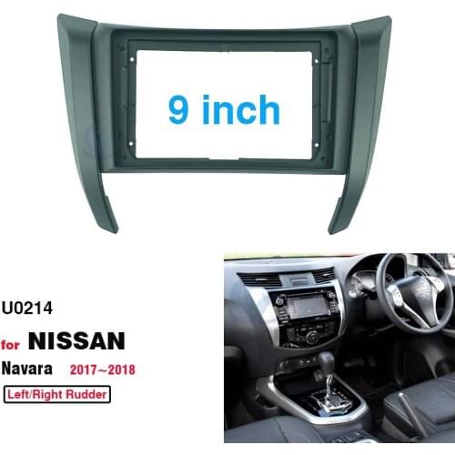 2 Din 9 Inch Car Radio Installation DVD GPS Mp5 Plastic Fascia Panel Frame for NISSAN NAVARA NP300 FRONTIER 2017 Dash Mount Kit