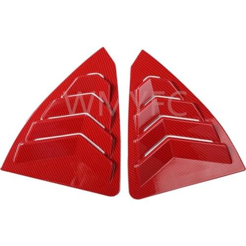 2PCS Carbon Fiber ABS Car Rear Side Window Triangle Cover Trim Side Wing Spoiler Car Styling For Lexus ES 2018-2021