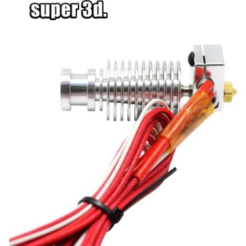 3D Printer V6 Wade Short-distance J-head Hotend 12V for 1.75mm/3.0mm Extruder with 0.2/0.3/0.4/05mm Nozzle for RepRap 3D Printer