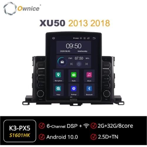 Ownice Octa 8 Core Android 10.0 Car Radio forToyota Highlander XU50 2013 2014 2015 GPS Multimedia Stereo PlayerTesla Style