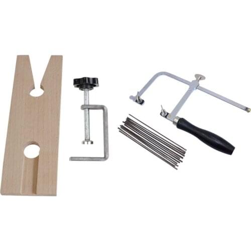 Big deal 1 Set 3-In-1 Professional Jewelers Saw Set Jewelry Tools Saw Frame 144 Blades Wooden Pin Clamp Wood Metal Jewelry Toos