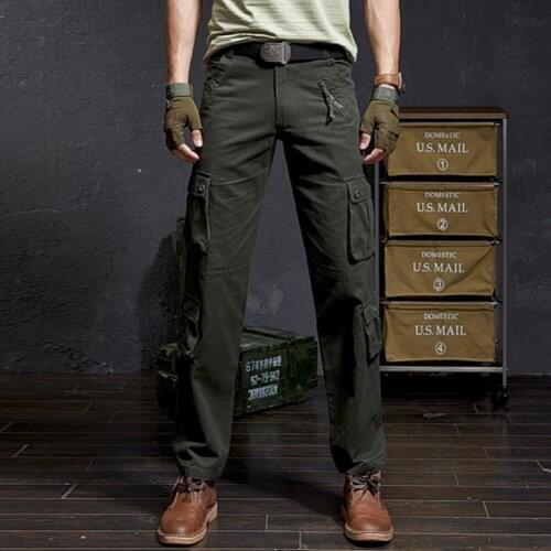 Cargo Pants Mens Military Tactical Pants Men Multi-pocket Washed Overalls Men Cotton Pants Male Cargo Pants For Men Trousers