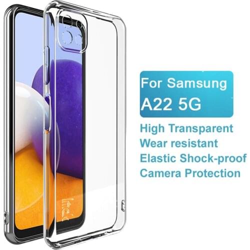 For Samsung Galaxy A22 5G Case IMAK UX-5 Soft TPU Clear Slim Phone Shell Silicone Back Cover Case for Samsung Galaxy A22 5G