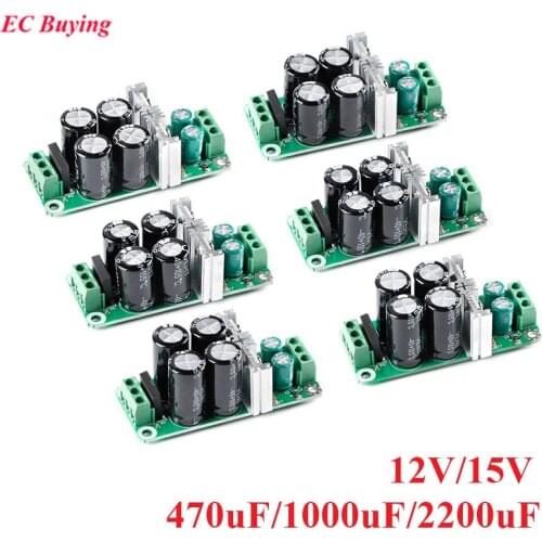 Dual Power Filter Board Amplifier Module 12V 15V 470uF 1000uF 2200uF Positive and Negative Rectifier OP AMP Voltager Regulator