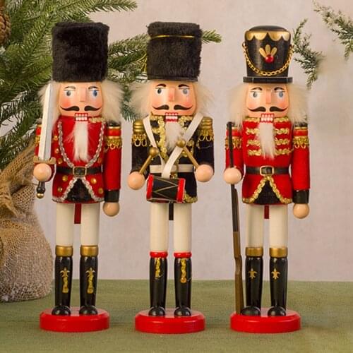 King Nutcracker Collectible Wooden Soldier Puppet Wine Cabinet Decoration Ornaments Christmas Festive Holiday Decor рождество