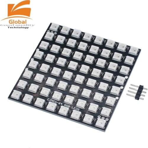 10PCS Matrix 8x8 64 Original GyverLamp WS2812 LED Digital Flexible Individually Addressable Panel Pixel Light Display Board DC5V