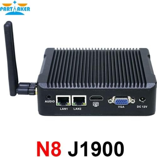 2 Lan mini pc Intel j1900 quad core mini itx case fanless desktop computer fanless computer for windows 7 8 10 OS