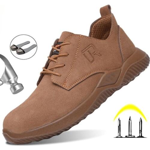 Anti-spark Welding Shoes Mens Safety Shoes With Steel Toe Cap Anti-puncture Safety Boots Mens Work Sneakers Non-slip Work Shoe