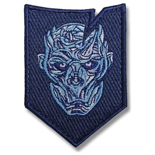 NEW Fire-Night King Embroidery Chapter Velcro Blue Monster Patch Iron On Badge DIY Clothes Apparel Accessories Hook & Loop