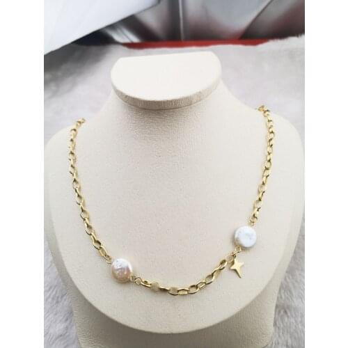 New Shell Fashion Goddess Luxury Women Gold Color Necklace Luxe Jewelry Steel Girl Hot