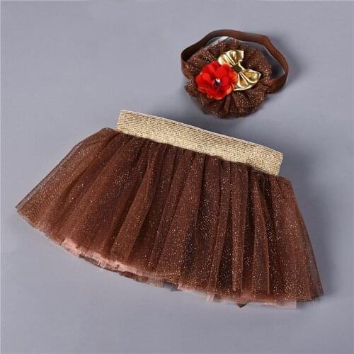 0-2Y Baby Girls TUTU Skirts Toddler Girls Clothing Tulle Skirt Princess Unicorn Headband Child Kids Performance Pettiskirt A342