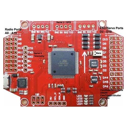 Whitespy MWC Pro 2.0 FC +MTEK GPS for MultiWii MWC MEGA 2560 9DOF Flight Control Board Care Free + Self Return
