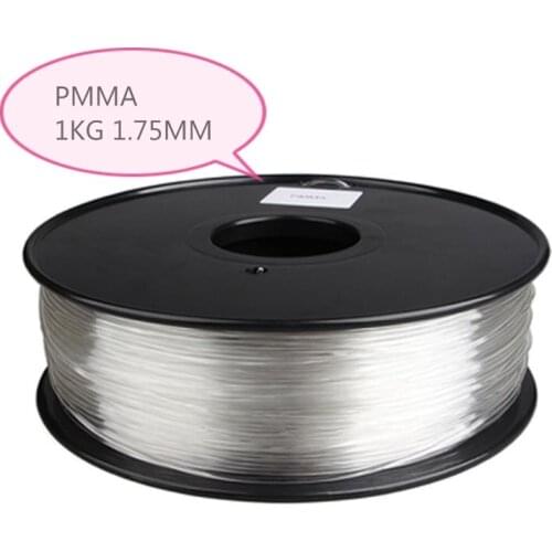 PMMA Filament 3d Printer 1.75MM 1KG Printing Consumable Acrylic mMaterial White Pure Transparent Rigid High Permeability Best