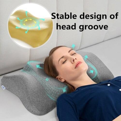 Orthopedic Memory Foam Pillow 63x35cm Slow Rebound Soft Memory Slepping Pillows Butterfly Shaped Relax The Cervical For Adult