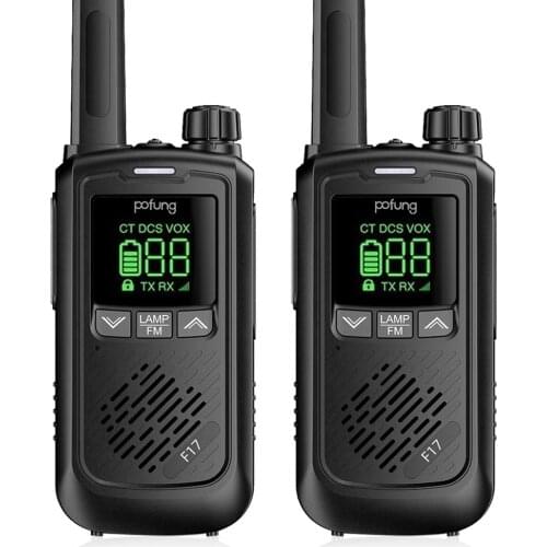 2PCS BAOFENG Pofung F17 FRS License-free Two Way Radio 22CH 2W/0.5W Ham Radio VOX USB charging Portable Walkie Talkie
