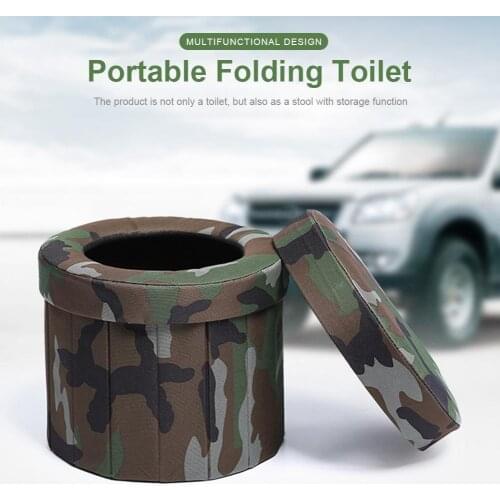 Portable Folding Toilet Seat Multi-function Toilet Camping Car Waterproof Muti-functional Outdoor Travel Camping Accessories
