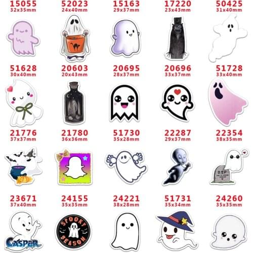 DIY Craft Supplies Sewing Accessories Cartoon Ghost Printed Planar Resins Mold 30 Pieces. PR-15055