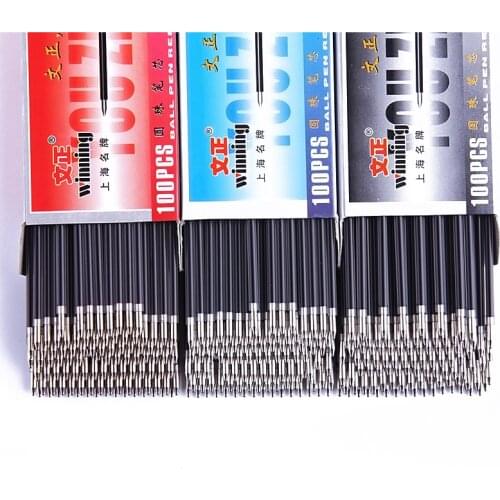 20Pcs/Set 0.7mm Ballpoint Pen Refill Black Red Blue 3 Colors Office Supplies Escolar Writing Pen High Quality Mb Roller Pen