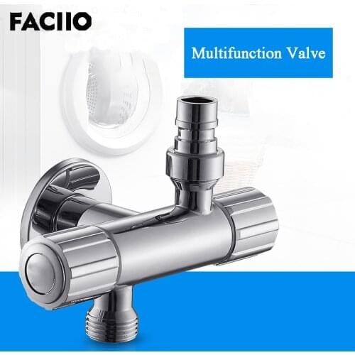 FACIIO multifunction valve double handle 1/2 inch brass bathroom toilet faucet