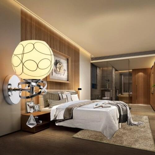 Led Wall Light Modern Simplicity Home Lighting Bedside/Bedroom/Study/Aisle/ Attic Porch Light Single And Double Head Glass E 27