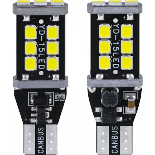 2x W16W T15 LED Bulbs 2835 SMD Canbus OBC Error Free LED Backup Light 921 912 W16W LED Bulbs Car Reverse Lamp Xenon White DC12V