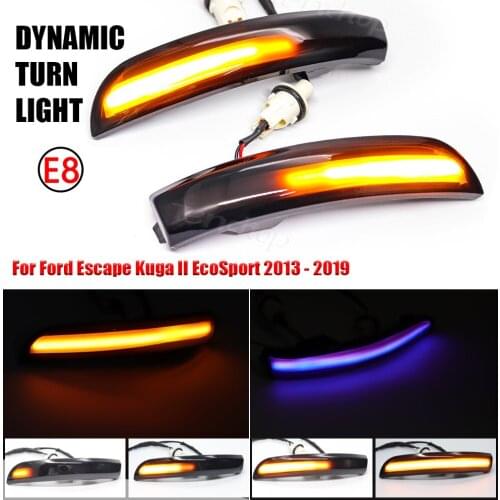 Dynamic Blinker Led Turn Signal Lights Rear View Mirror Light For Ford Kuga Escape EcoSport 2013-18 Focus 3 MK3 SE ST RS