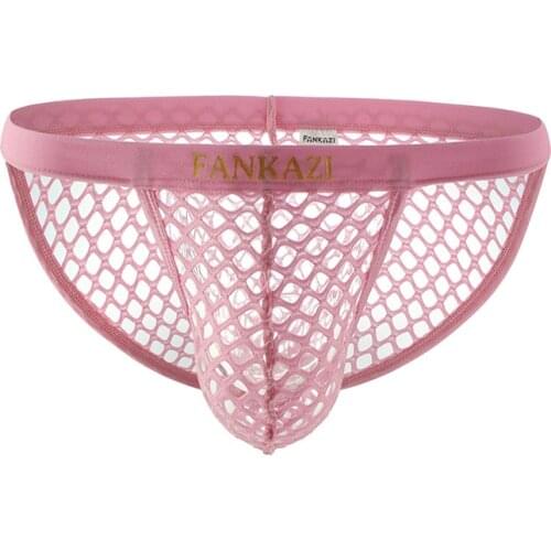Mens Briefs Sexy Gay Underwear Man Panties Breathable Low Rise Pouch Underpants Male Mesh Fishnet Briefs Bikini Slip Homme Ropa